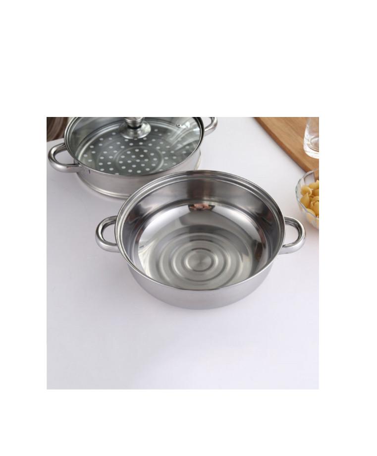 Xửng Hấp 2 Tầng Inox 304 Dùng Cho Bếp Ga, Bếp Từ (33Cm) - Vận Chuyển Miễn Phí Toàn Quốc