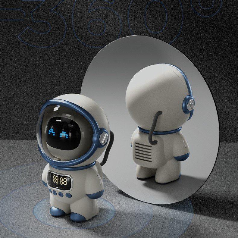 Loa Bluetooth Phi Hành Gia Đẹp mắt có đồng hồ báo thức tích hợp Astronaut AI Clock Speaker - âm thanh sống động