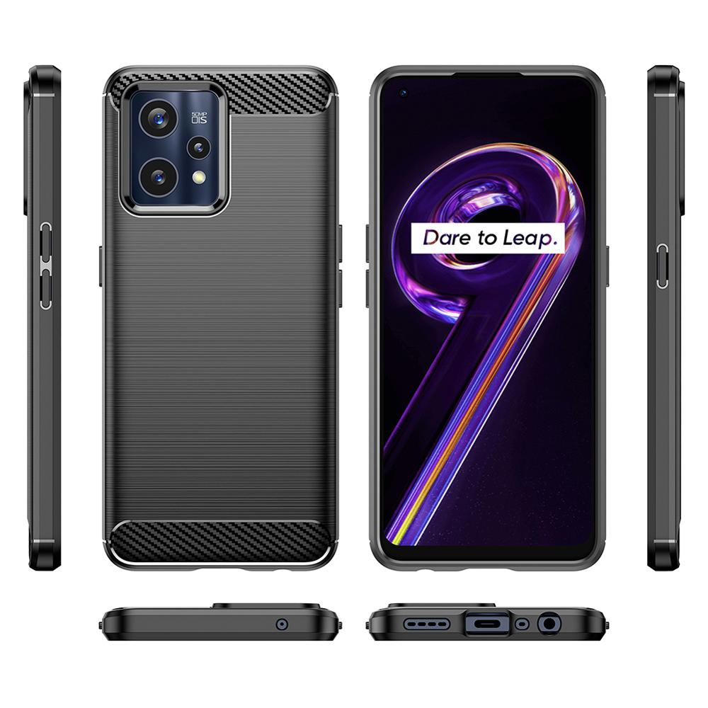 Ốp lưng cho Realme 9 4G / Realme 9 Pro+ 5G ốp silicone mềm Carbone phay xước chống sốc chống vân tay