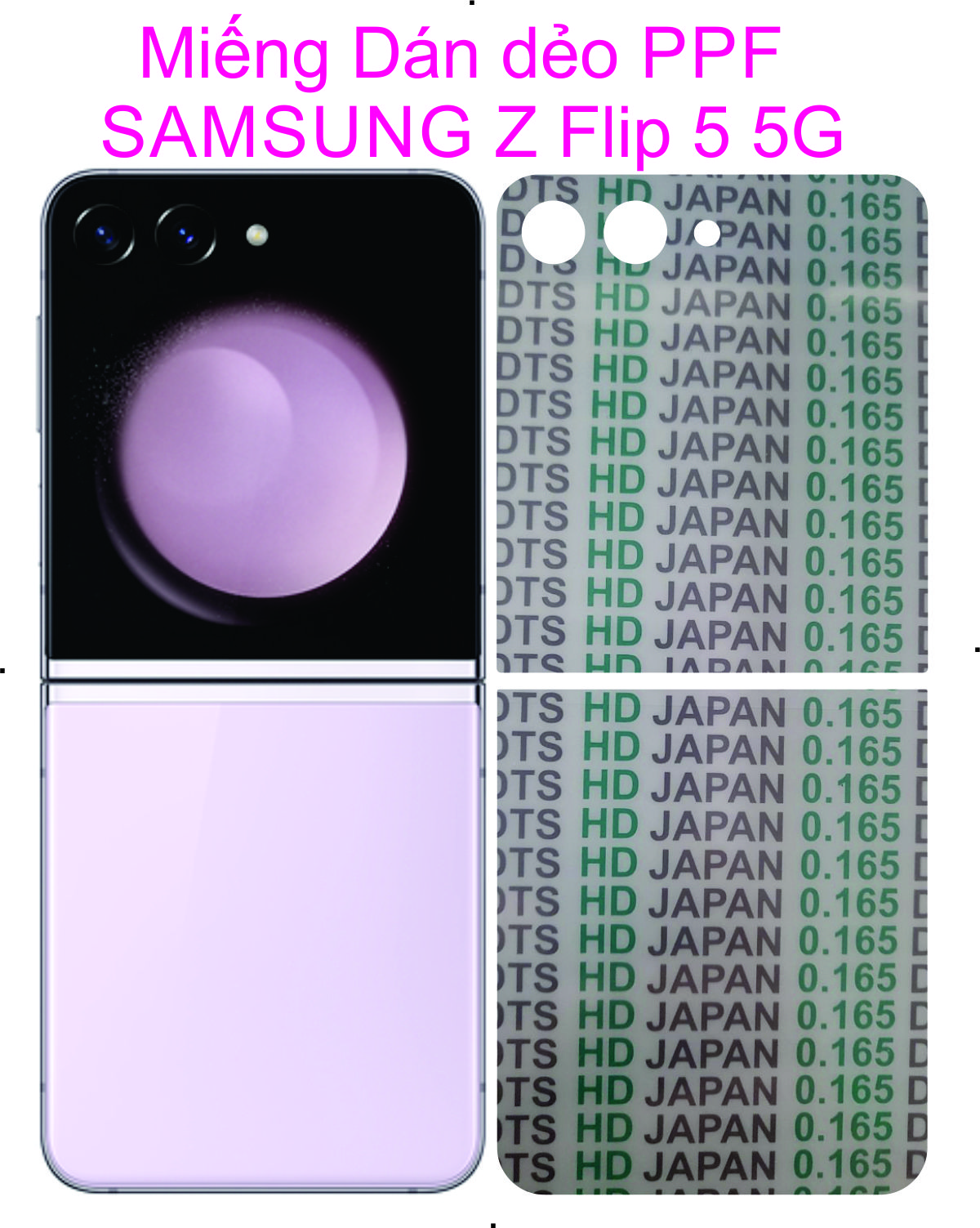 Miếng dán dẻo PPF dành cho SAMSUNG Z Flip 5 5G Bảo vệ máy chống trầy xước toàn diện