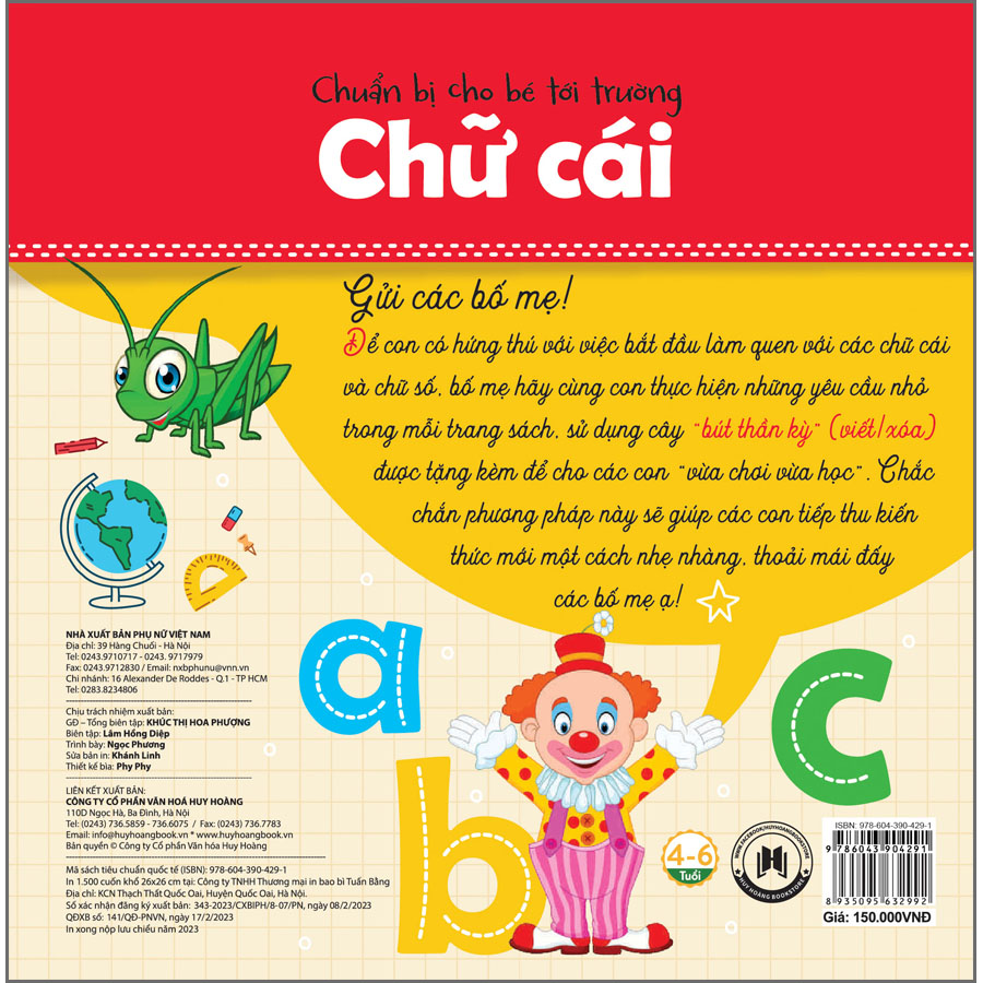 Chuẩn Bị Cho Bé Tới Trường - Chữ Cái