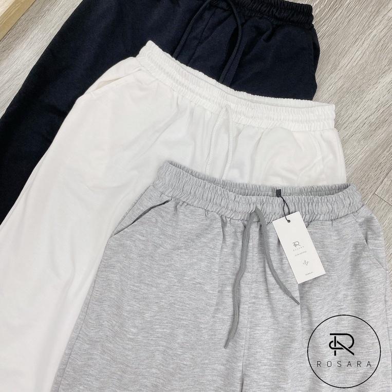 Quần jogger thời trang nữ cạp chun bo gấu 3 màu Rosara B30