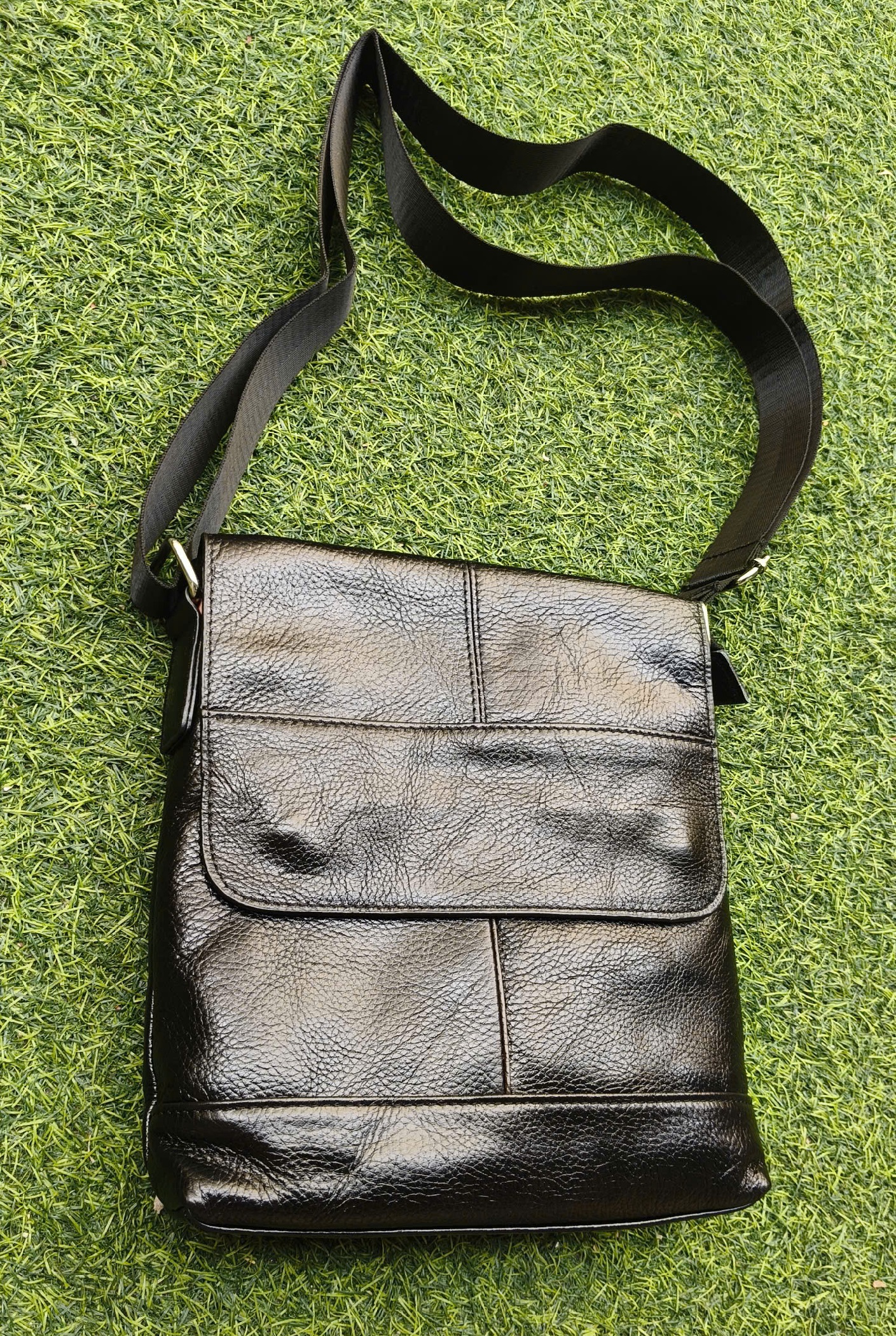 |Da thật| Túi đeo chéo nam mềm mỏng bền BHM5102 túi đeo vai