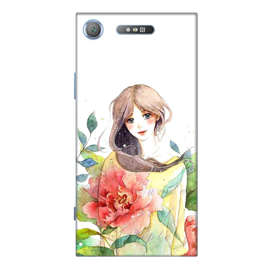 Ốp Lưng Dành Cho Điện Thoại Sony Xperia XZ1 Cô Gái Hoa Hồng