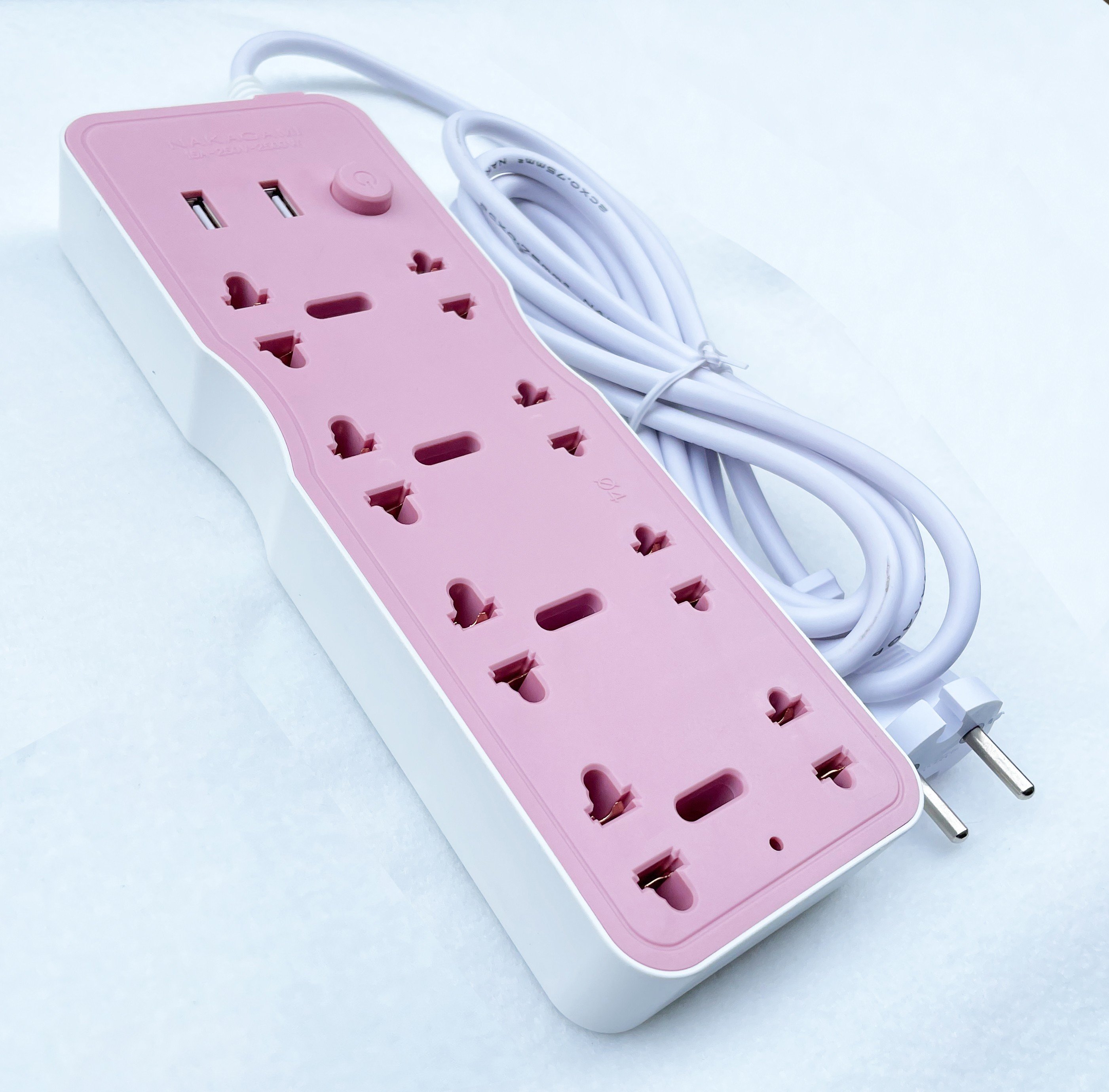 Ổ Cắm Đa Năng Usb 8 Lỗ Thế Hệ Mới Nakagami Kèm Ổ Cắm Usb Chất Lượng Cao Công Nghệ Nhật Bản - Màu Ngẫu Nhiên - 5M