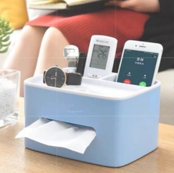 Hộp đựng khăn giấy để bàn,cắm bút,cắm điều khiển đa năng