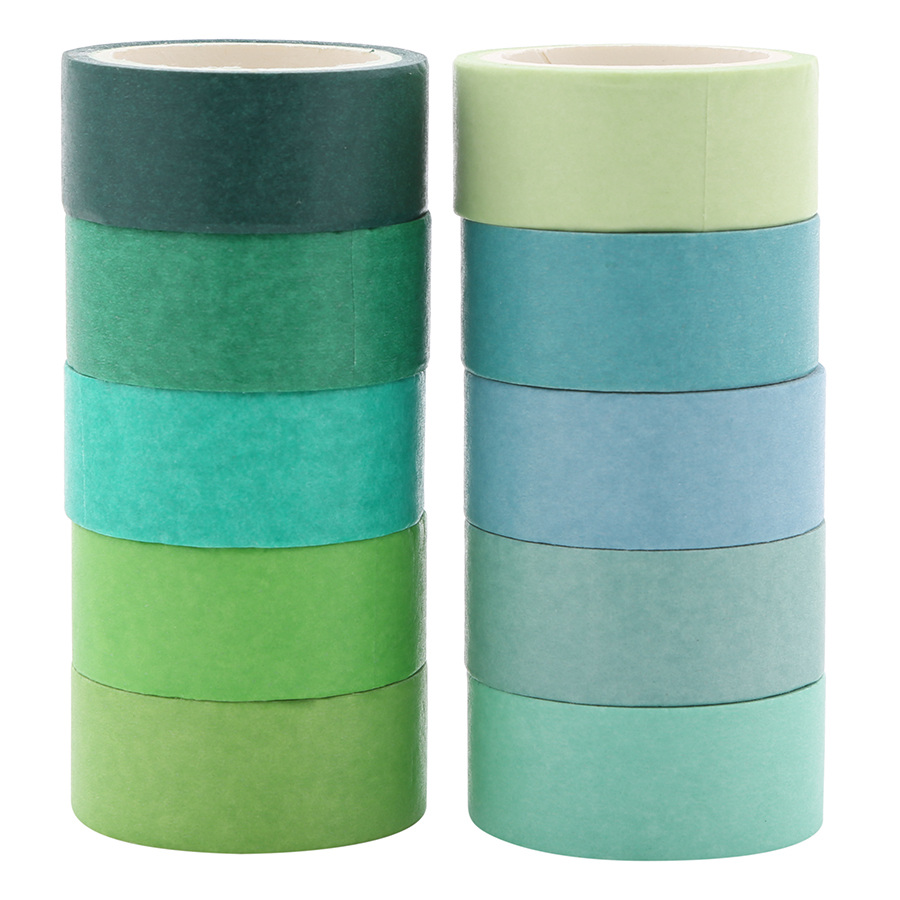 Cuộn Băng Keo Trang Trí Washi Tape Rainbow - Màu Ngẫu Nhiên