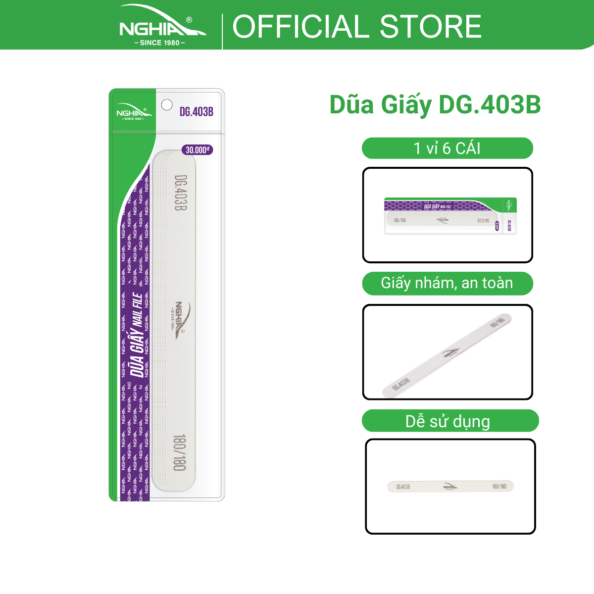 Dũa Móng Giấy DG-403B - Kềm Nghĩa
