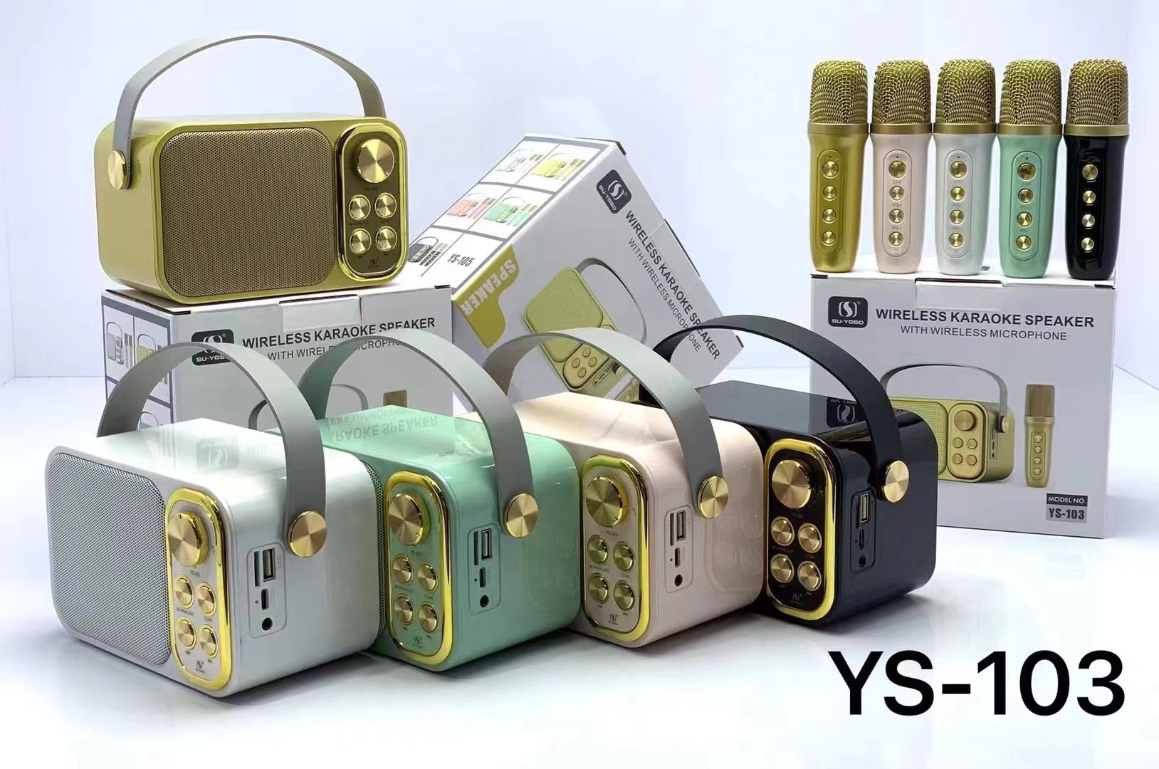 Loa Karaoke Bluetooth YS-103 Kèm 1 Micro Không Dây