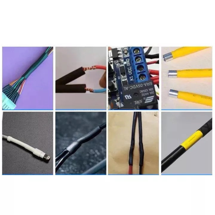 Hộp 328 ống gen co nhiệt 2:1 polyolefin bọc nối bảo vệ dây điện cách điện nhiều màu chịu nhiệt lên đến 125 độ C
