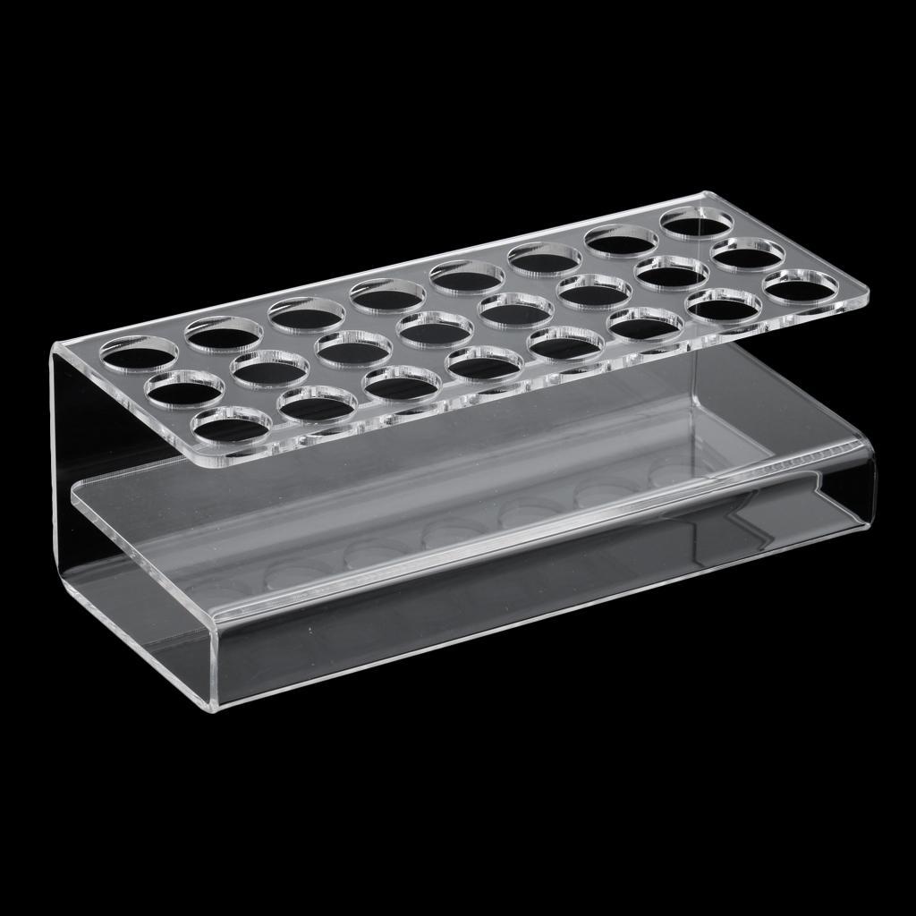 24 Holes Pen Display Stand Pencil Transparent Acrylic Organizer Rack Holder