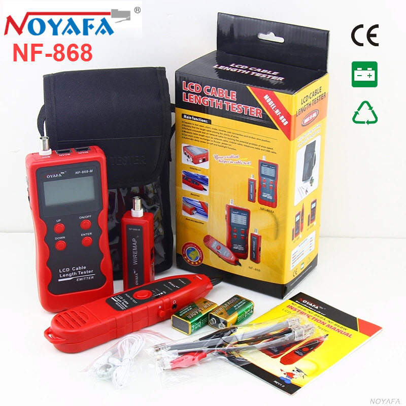 Hàng Chính Hãng - Máy Test Dây Mạng Đa Năng Noyafa NF-868. Network LAN Phone Tester Wire Tracker Cable Length USB coaxial RJ45/RJ11/BNC. RJ11 RJ45 Diagnose Tone BNC USB Metal Line Telephone Wire Tracker Networking Tools LAN Network Cable Lenght Tester