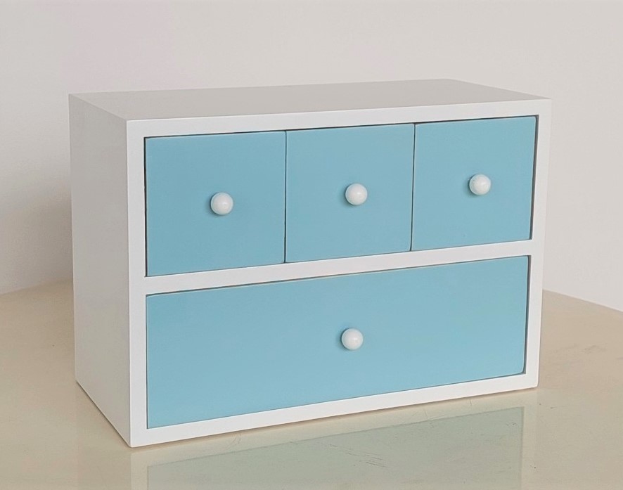 Hộp Gỗ Mini 4 Ngăn 28x13 cm Nhiều Màu, Hộp Nữ Trang Mỹ Phẩm - Hàng VN Xuất Khẩu