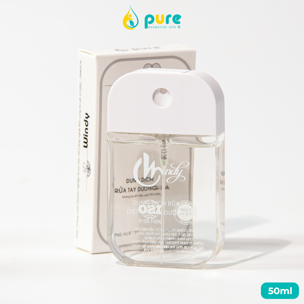 Dung dịch rửa tay dưỡng da Windy - Aloevee/Blue Icy/ Cherry/ Green Tea/ Viosexy 50ml - Giúp làm sạch và dưỡng ẩm cho da