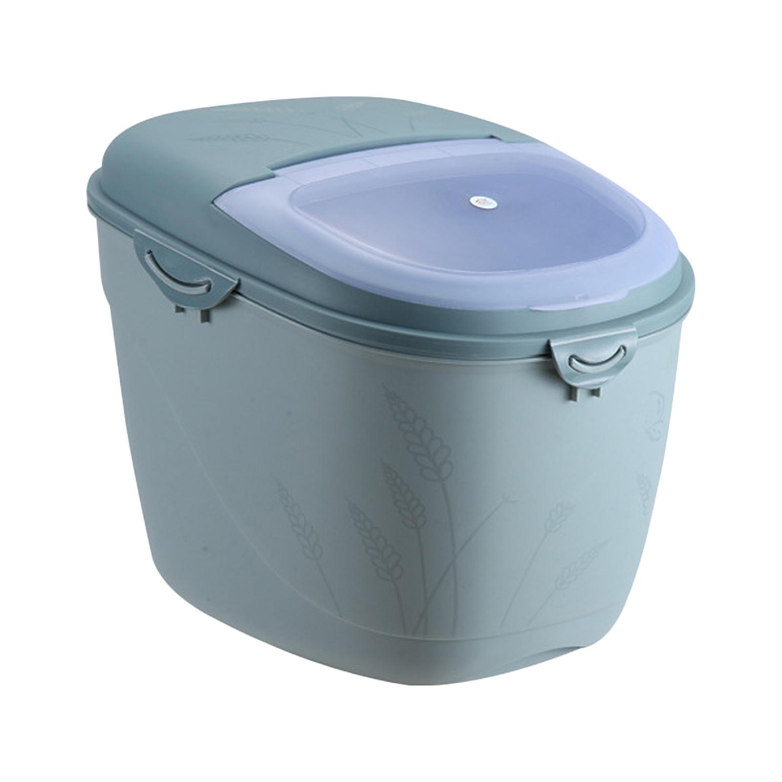 10kg Rice Storage Container Grains Rice Bucket Dry Food Fruit Storage Box for Rice Flour Cereal Kitchen Storage