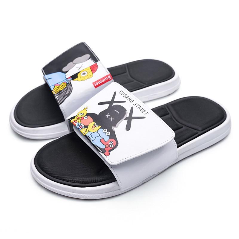 Dép lê quai ngang dán nam nữ unisex Kaws x Susame street Cao cấp - Dép đôi thời trang ulzzang hàn quốc đi cực êm chân 55