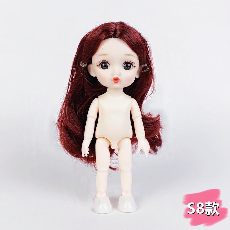 Body búp bê BJD có khớp dễ thương 17cm kích thước 1/8 đồ chơi cho bé gái