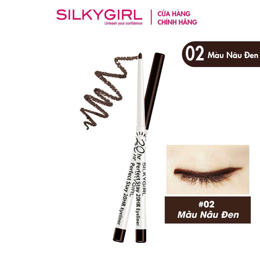 COMBO 2 Cây Chì Kẻ Mắt 20H Silkygirl Siêu Mảnh Lâu Trôi 0.56g