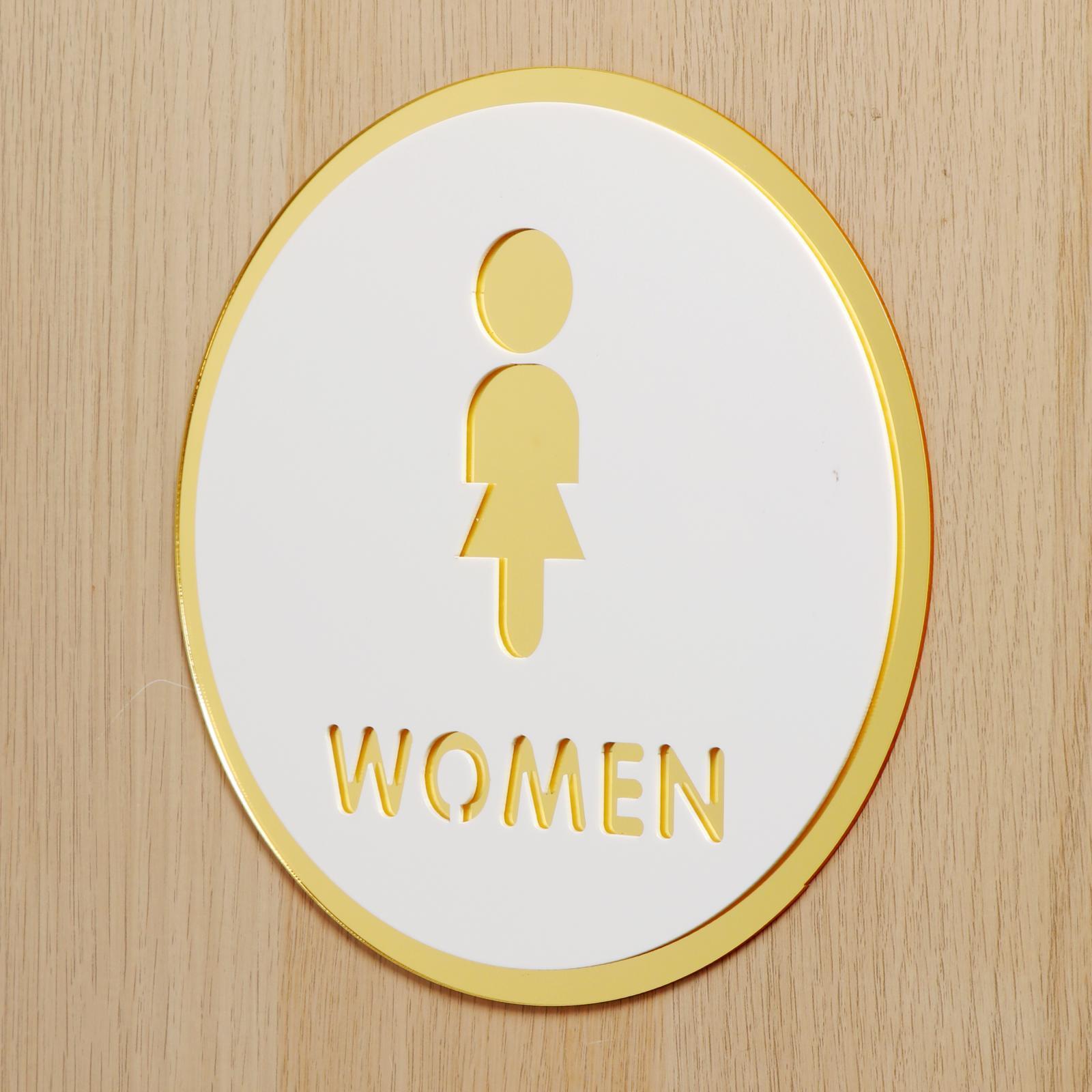 7.8inch Toilet Sign Acrylic Restroom Identification Sign for Business Office