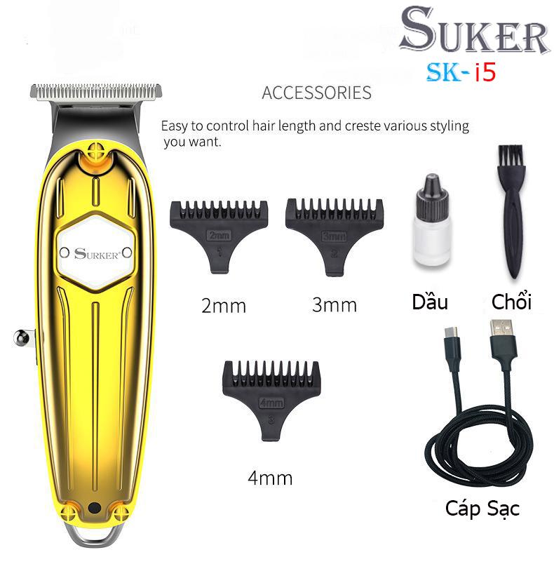 Tông đơ bấm viền cắt tóc chuyên nghiệp surker I5