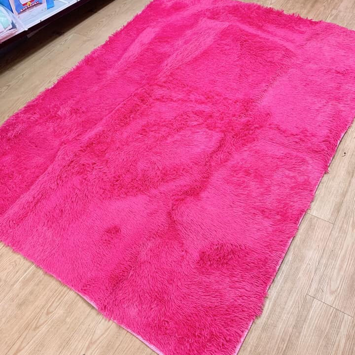 Thảm lông trải sàn 1m6x2m - màu hồng đậm