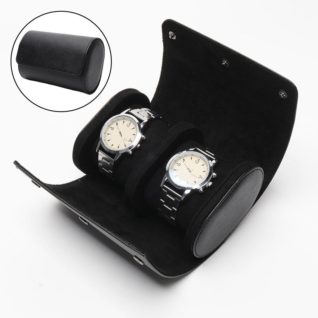 2pcs Retro 2 Slot Watch Case Jewelry Organizer Collector Gift for Wristwatch