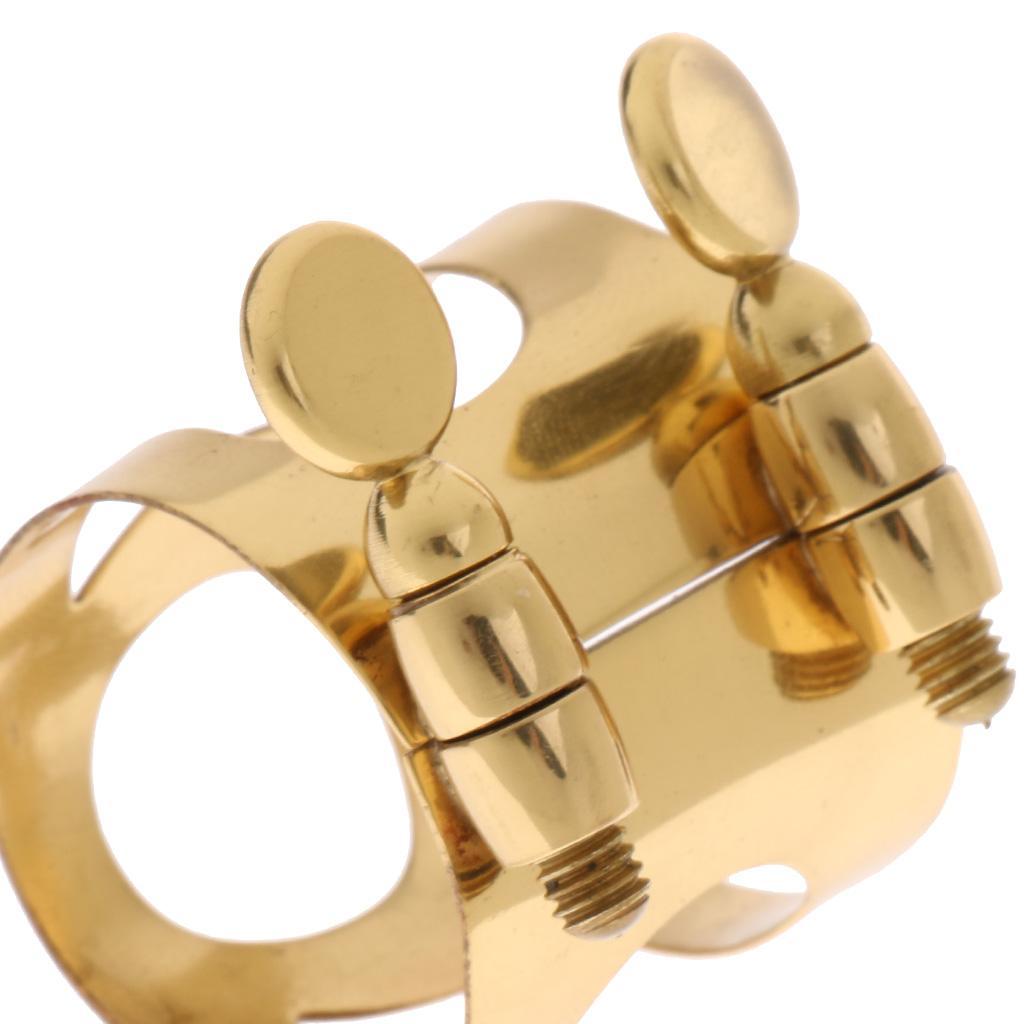 2xMetal Saxophone Eb Ligature Clip for Alto Saxophone Replacement Parts