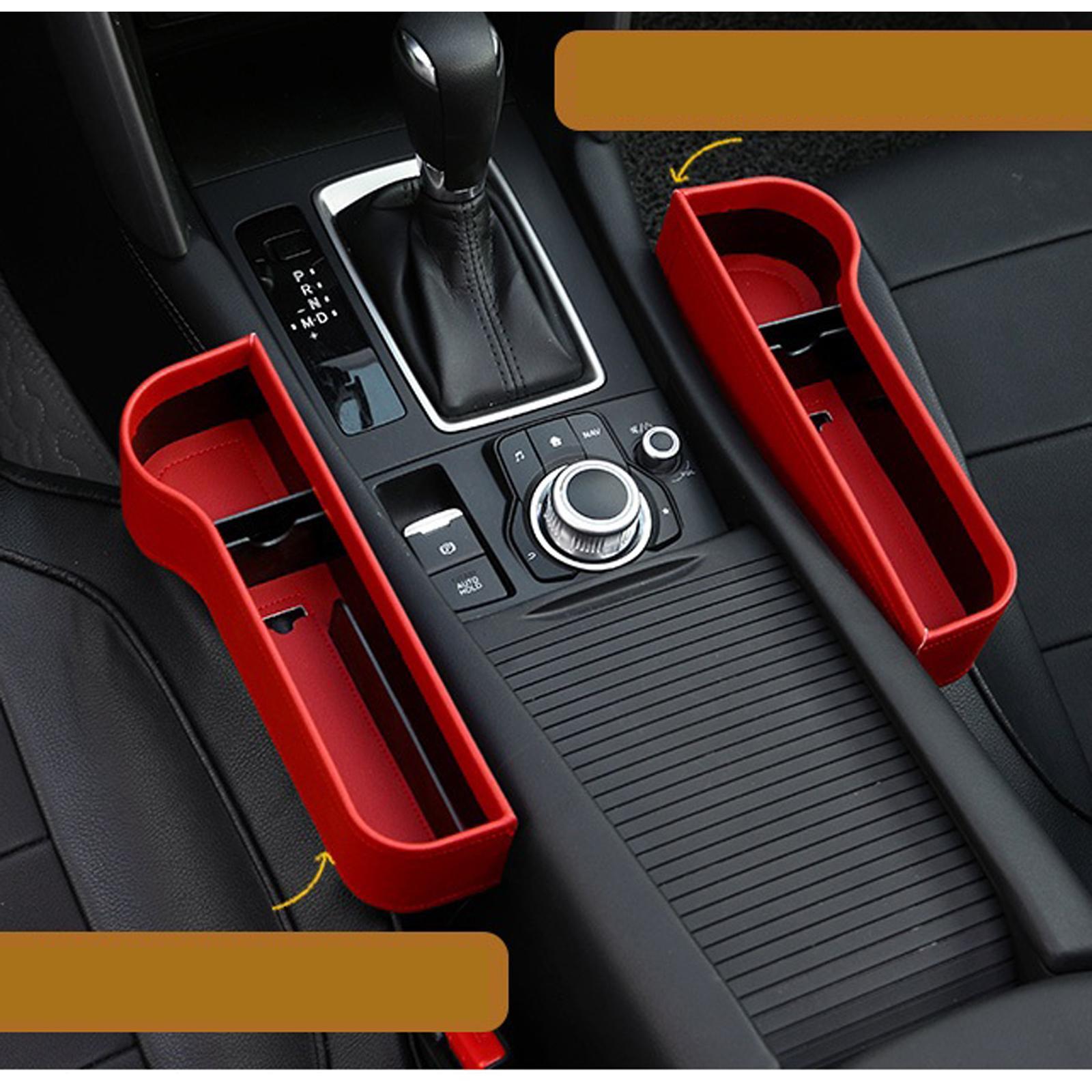 2Pc Car Seat Organizer Accessories Leak Proof Fits for Sunglasses Wallet Key