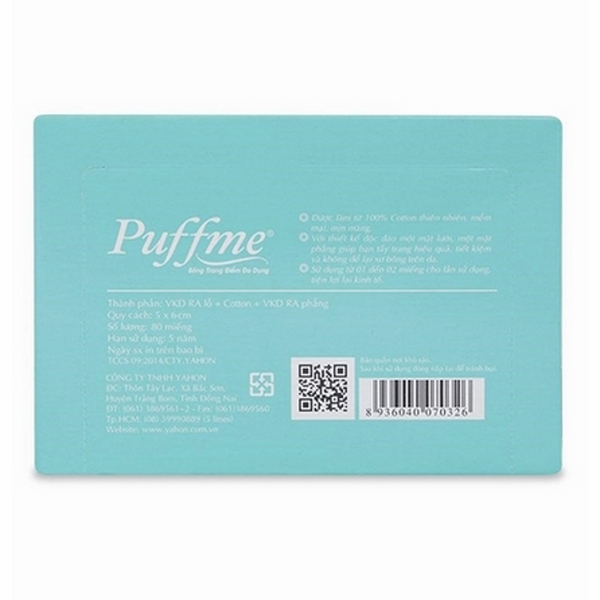 Bông Trang Điểm Đa Dụng Puffme (80 Miếng)