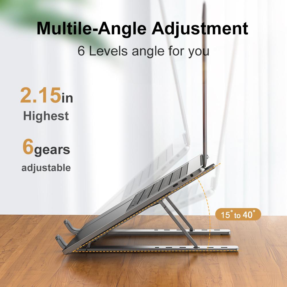 Giá Đỡ Laptop Đứng Hỗ Trợ Nhôm Xách Tay Di Động Cơ Sở Giá Đỡ Macbook Đứng Cho Lập Có Thể Điều Chỉnh Hàng Đầu Phụ Kiện Máy Tính PC