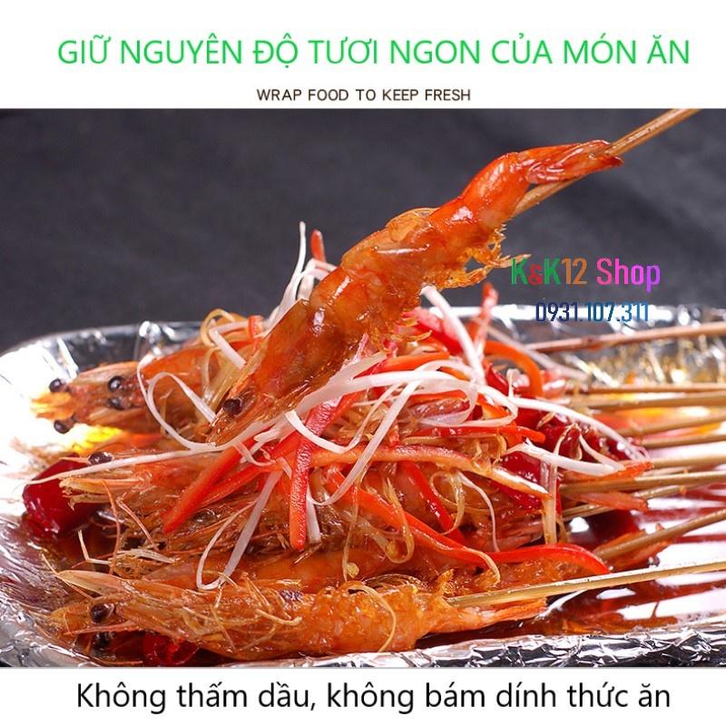 Giấy bạc nướng thịt. Giấy nhôm bọc thực phẩm. Giấy nhôm nhà bếp