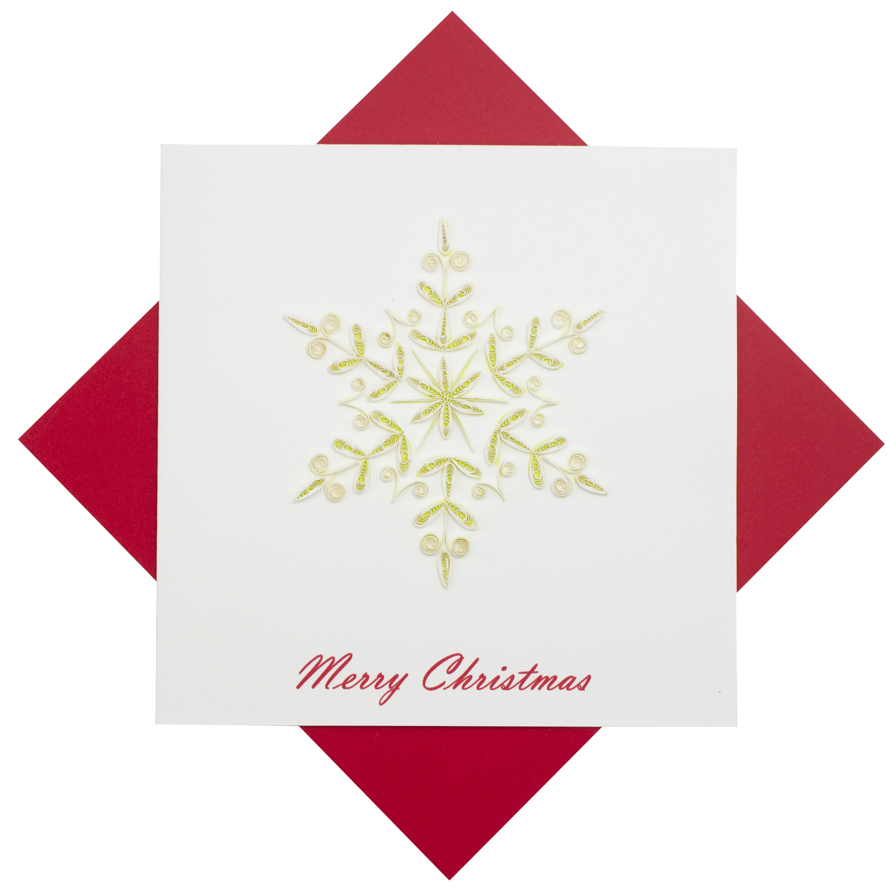 Thiệp NOEL Giấy Xoắn Thủ Công  Hoa Tuyết  - Tặng kèm khung giấy để bàn. Thiệp Giáng Sinh handmade độc đáo