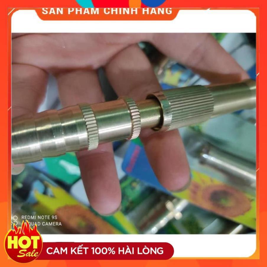 Đầu vòi xịt tăng áp mini Đầu vòi tăng áp đa năng bằng đồng tưới cây rửa xe cực mạnh 206587 tặng đai