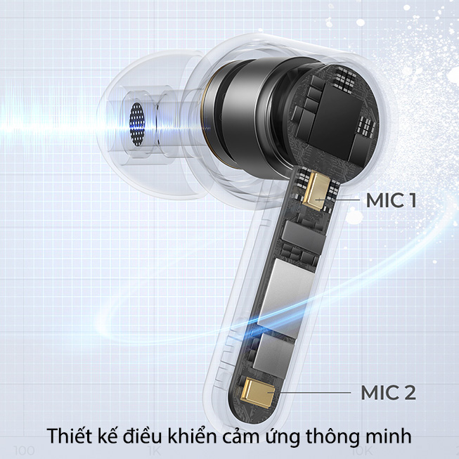 Tai Nghe Bluetooth Earbuds SoundPeats Q Trang bị 4 micro cùng công nghệ chống ồn cVc - Hàng Chính Hãng