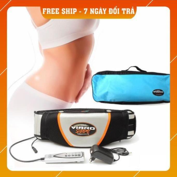 Đai bụng Massage rung mạnh giảm mỡ Vibro Shape_Tặng Túi Thể Thao Đựng Đai