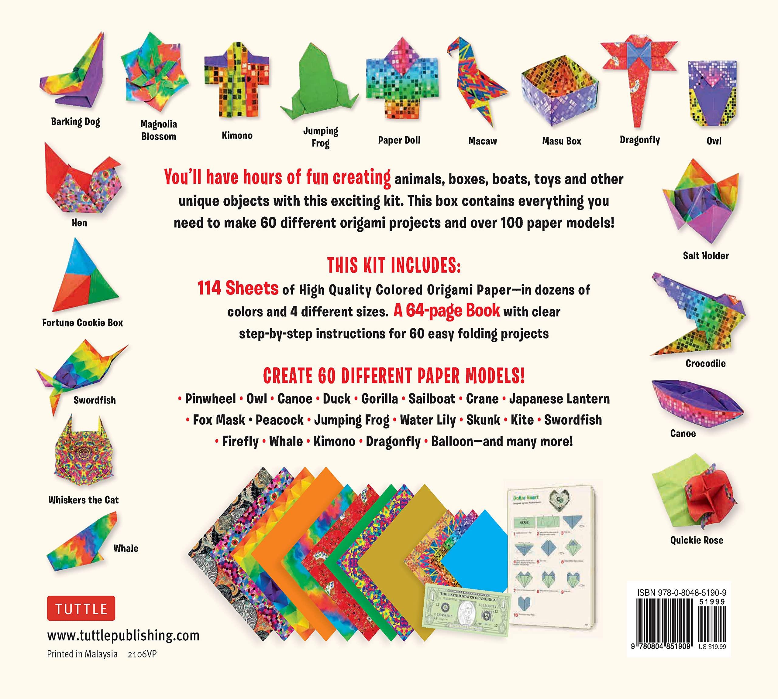 Origami Spectacular Kit: Our Biggest And Best Origami Collection Ever! (114 Sheets Of Paper; 60 Easy Projects To Fold; 4 Different Paper Sizes; Practice Dollar Bills; Full-color Instruction Book)