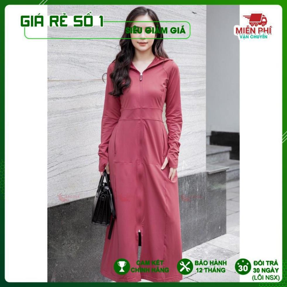 Áo chống nắng dáng dài liền thân cao cấp UPF 50+, thơm mát, thoáng khí có lưới co giãn làm mát cơ thể