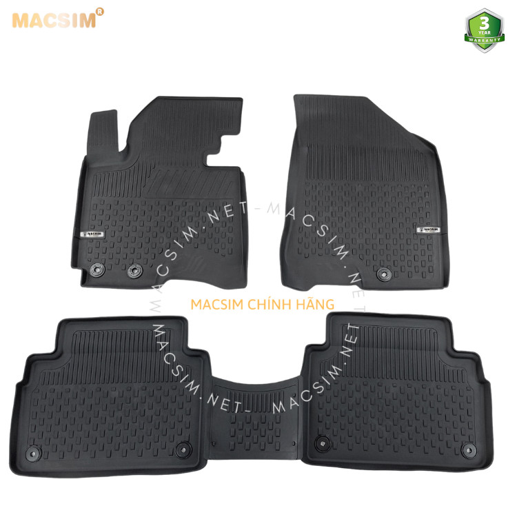 #Tucson, Thảm lót sàn ô tô nhựa TPE Silicon Hyundai Tucson 2010-2015  Black, Beige Nhãn hiệu Macsim