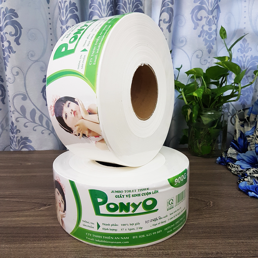 Combo 6 cuộn giấy vệ sinh cuộn lớn 900g PONYO