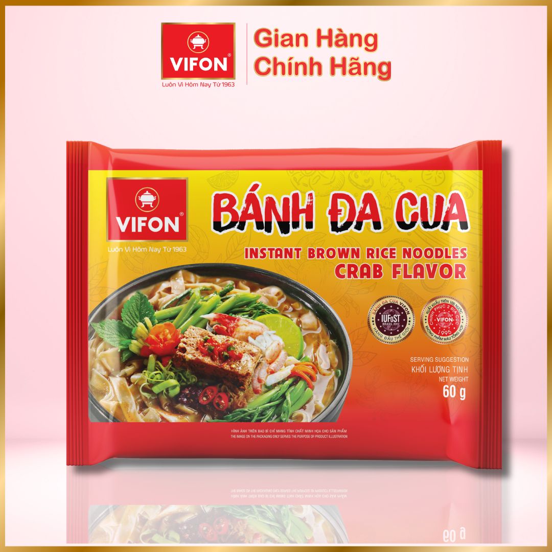 Thùng 30 Bánh Đa Cua VIFON (60g / Gói)