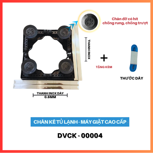 [Hàng Chính Hãng] Kệ Máy Giặt - Chân Kệ Tủ Lạnh Đa Năng Inox Cao Cấp Chống Rung Dakiosan