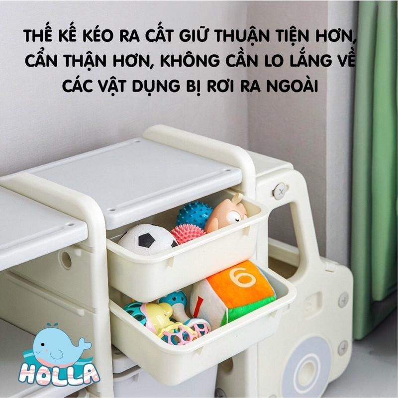 Tủ kệ đựng đồ chơi cho em bé hình ô tô HOLLA chính hãng