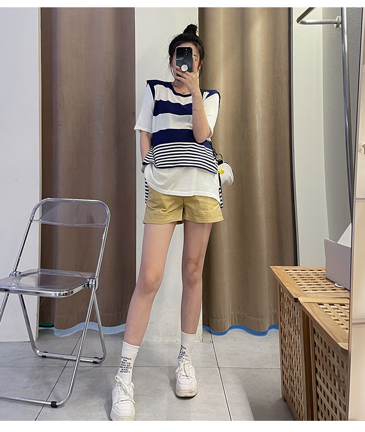 Bộ Đồ Bầu Mặc Hè Cao Cấp Áo Ngắn Tay Quần Short Có Chun Chỉnh Bụng Họa Tiết Nhẹ Nhàng