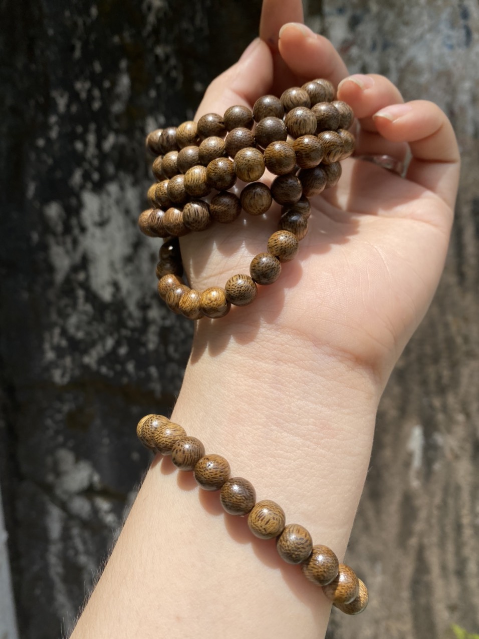 Vòng tay đơn trần hương tốc vườn 8mm
