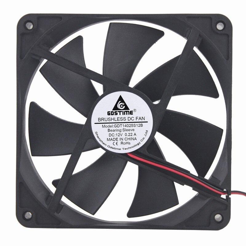 1 pcs Gdstime 1Pin 14cm 140x140mm 1.1 inch 11V Brushless DC Fan Computer PC Case Cooler Cooling Radiator 140mm x 11mm