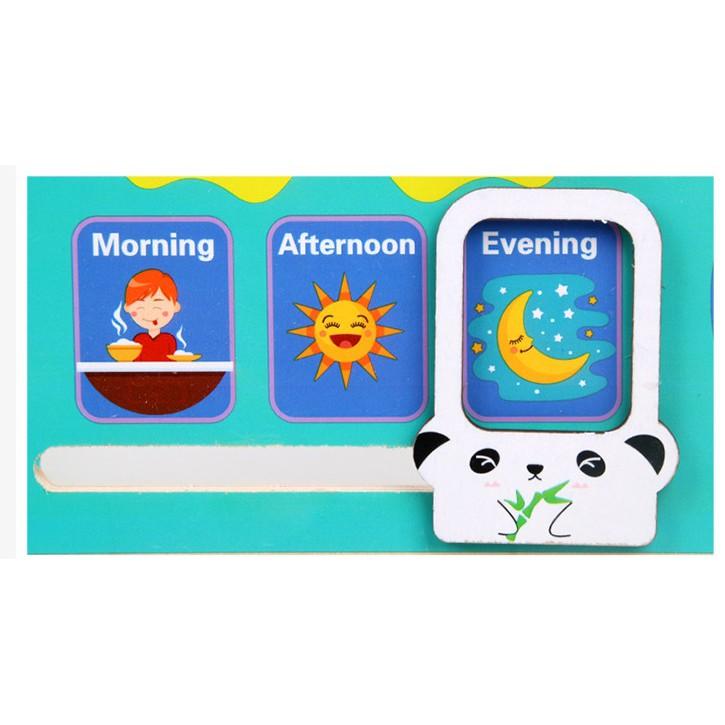 Bảng gỗ ếch xanh dự báo thời tiết- đồ chơi thông minh cho bé