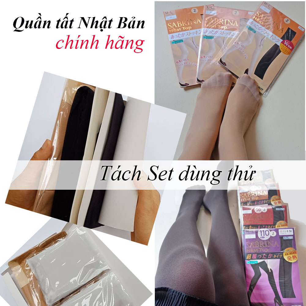 [TÁCH SET DÙNG THỬ] Vớ Dài/ Quần Tất Nhật Bản che khuyết điểm mỏng thật chân và dày giữ nhiệt thu đông của GUNZE