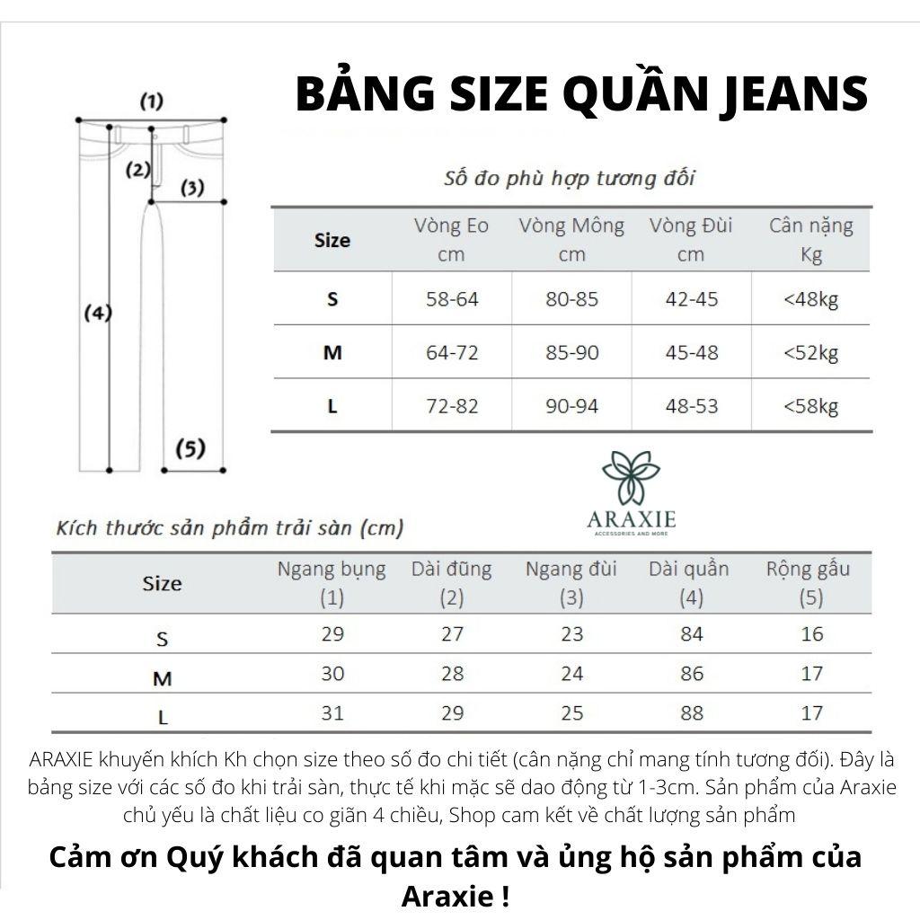 Quần jeans ống đứng nữ màu xanh xẻ gấu co giãn 4 chiều JAOD05