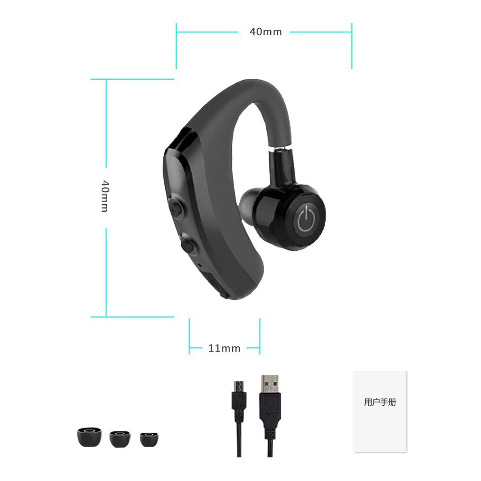 Bluetooth Earpieces noise Cancelling for Smartphones Driving Travel Black