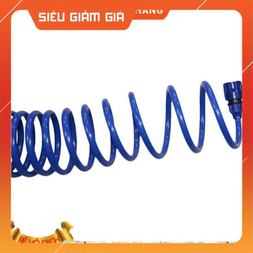 Bộ vòi xịt nước tưới cây đa năng 8 chế độ kèm dây tưới dạng lò xo co dãn 815814 loại 10m